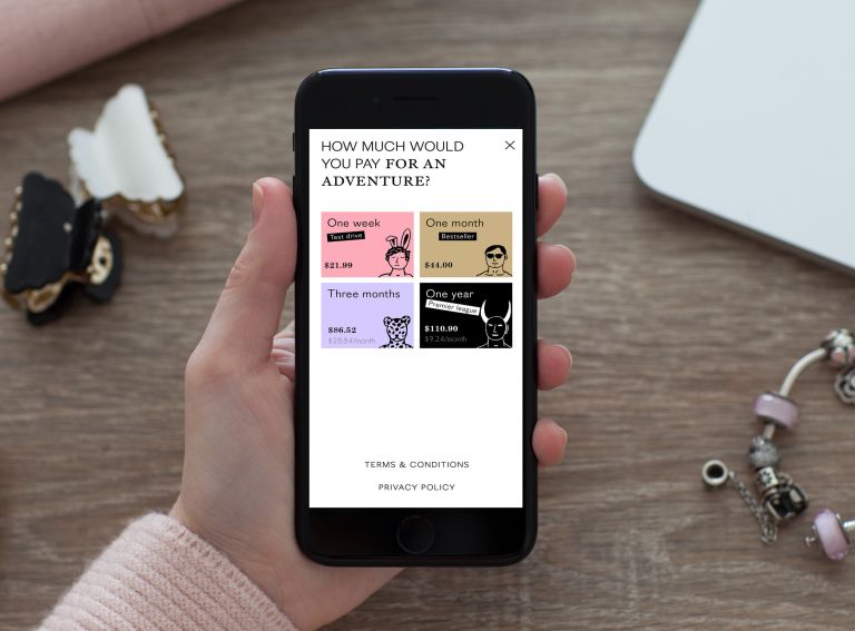 Pure app interface showing features on a smartphone screen